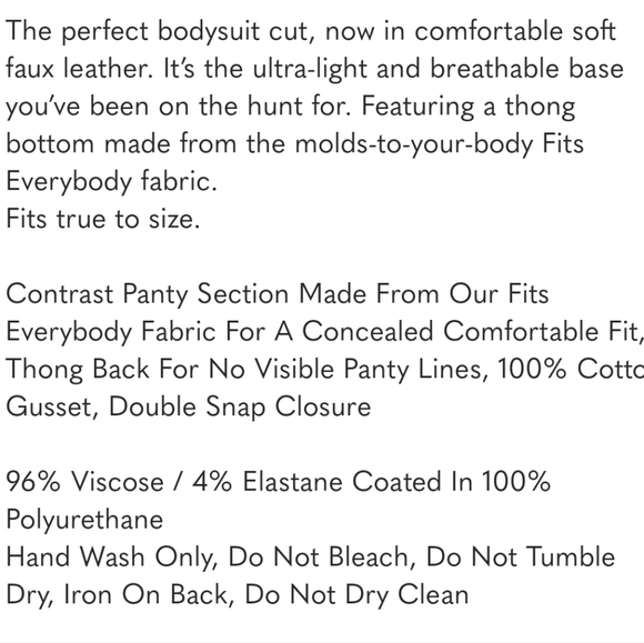 Skims Scoopneck Bodysuit in Faux Leather - Cocoa - Picture 8 of 10